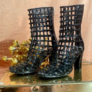 Yves Saint Laurent YSL Spring 2009 Ready-to-Wear Black Cage Heels